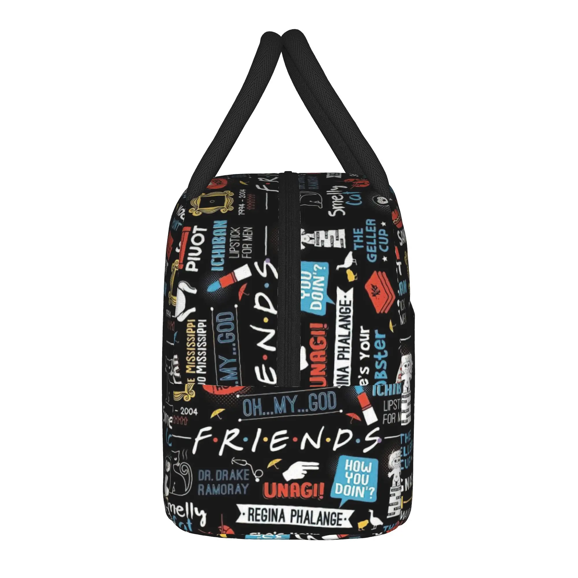Friends TV Show Series Insulated Lunch Bags High Capacity Cartoon Central Perk Lunch Container Thermal Bag Tote Lunch Box School