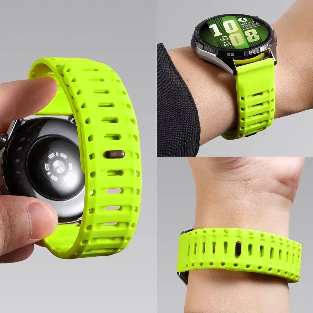 22mm Magnetic Silicone Watch Band, Replacement Strap for Smart Watch