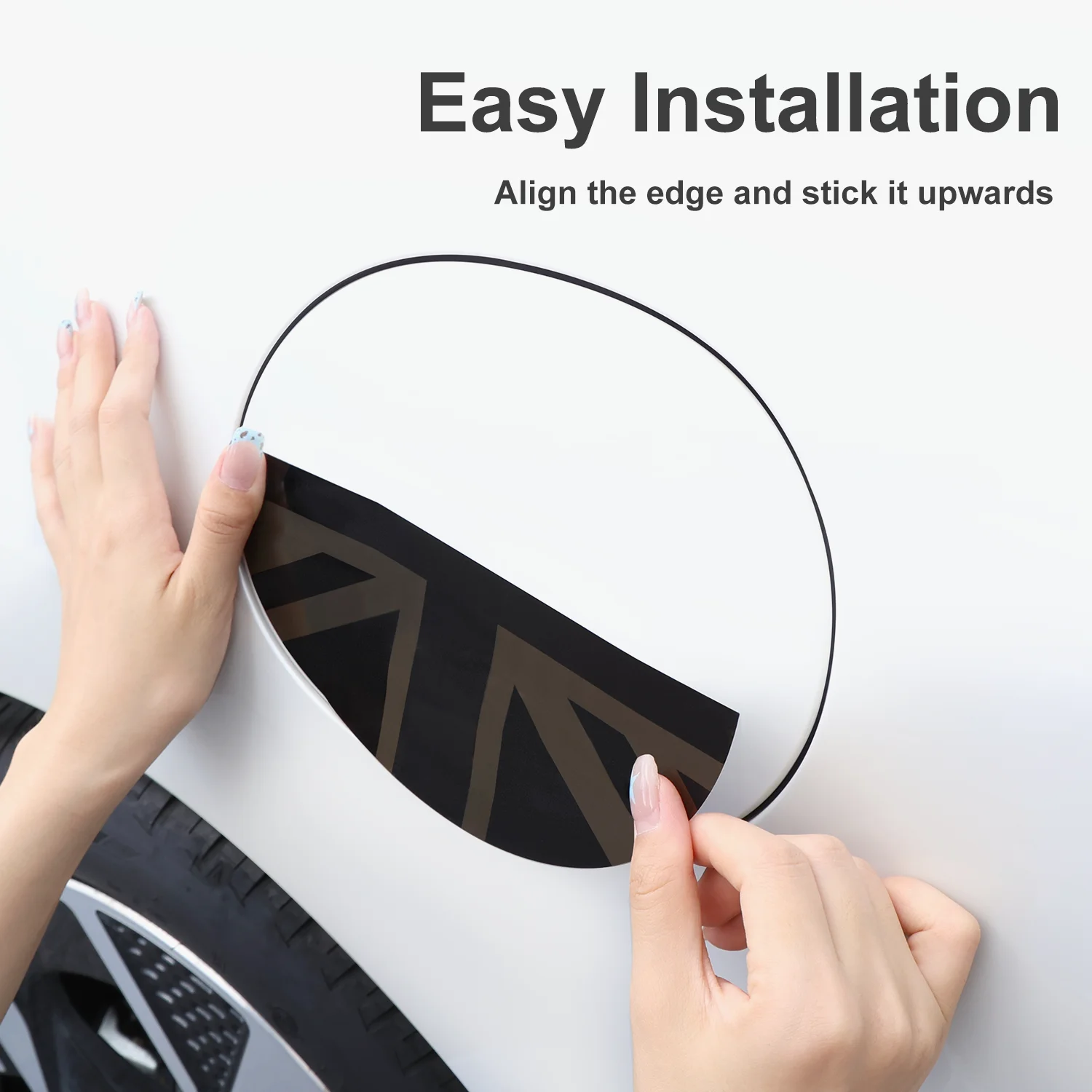 سيارة شحن ميناء غطاء ملصق لميني كوبر E/SE J01 EV 2024 2025 السيارات الداخلية لاصقة تزيين اكسسوارات السيارات