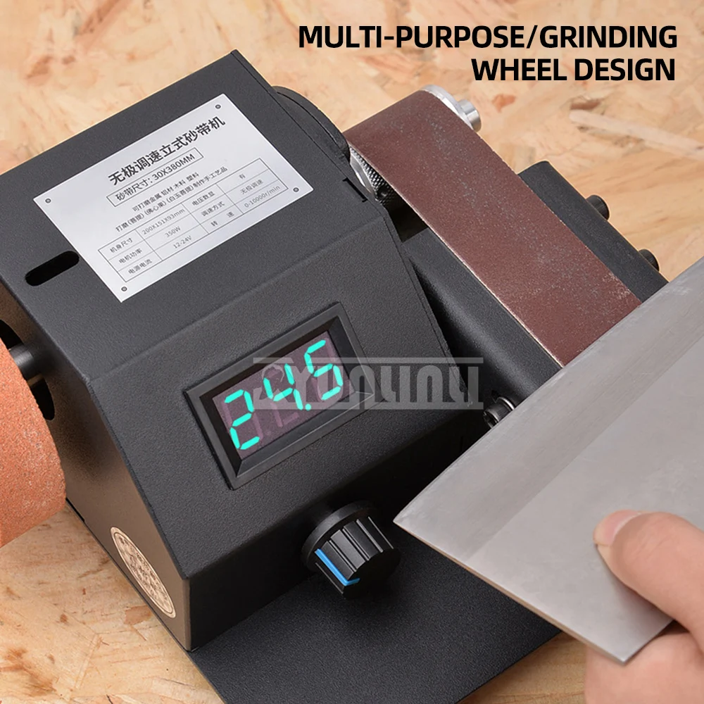 

350w Automatic Knife Sharpener electric Belt Sander Knife and Tool Kitchen Sharpening Stone Grinder Knife Polishing Machine