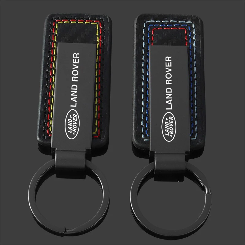 Metal Laser Engraving Car Keychain Key Ring Gifts For Land Rover Freelander Range Rover Velar Sport Discovery Defender Accessory