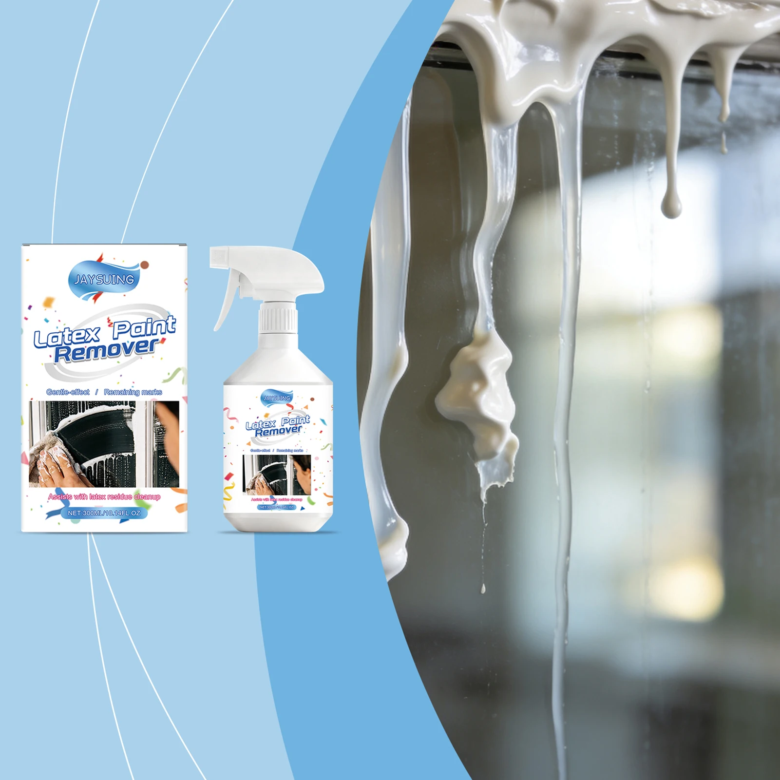Eco Friendly Latex Paint Spot Remover Dried Paint Splatter Cleaner Spray Safe Paint Remover For Wood Floors For Window And Glass