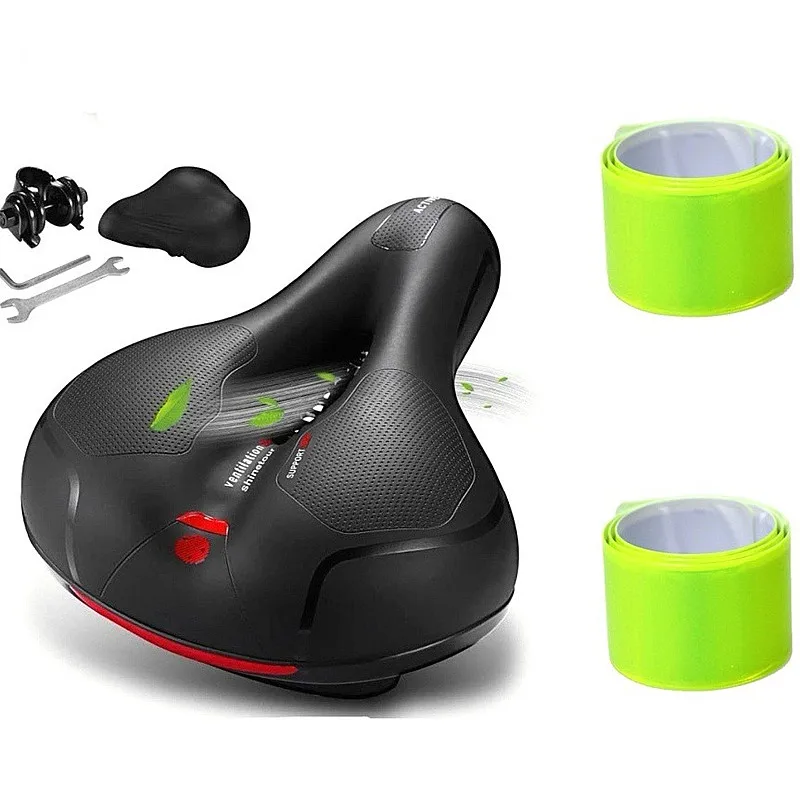 

Silicone taillight seat cushion Mountain bike cushioned ball seat cushion Bicycle widened soft saddle comfortable seat