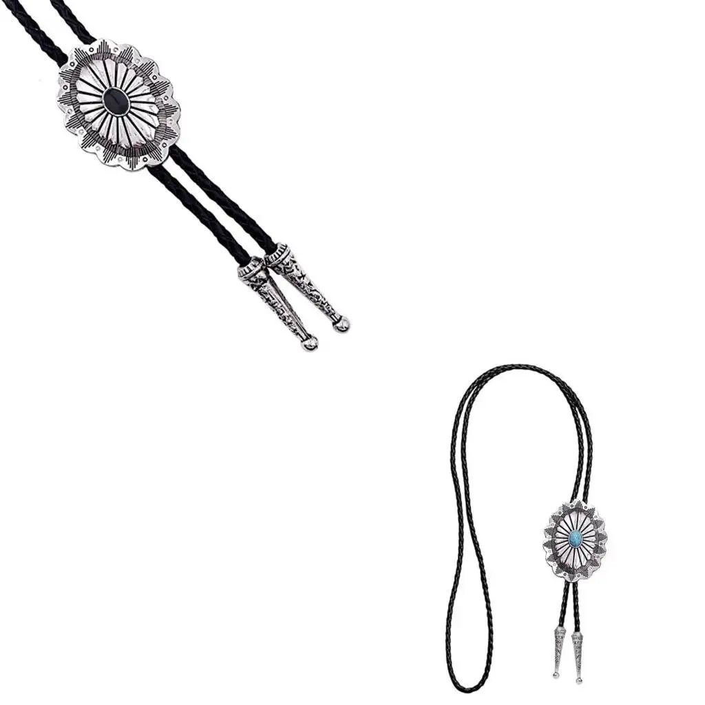 

652f Mens Wolf Head Cowboy Braids веревка боло