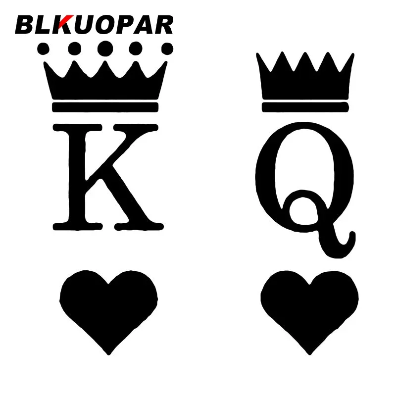 

BLKUOPAR King And Queen Crown Car Stickers ATV Vinyl Creative Decal Waterproof Sunscreen Laptop Graphics Surfboard Car Lable