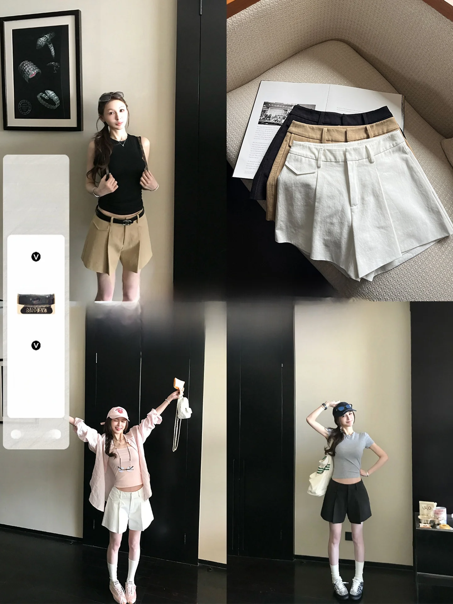 

Повседневные хлопковые шорты Skk Store, молодежные, свободного кроя, 100% чесаный хлопок, прямые брюки для отдыха, с завышенной талией, для женщин