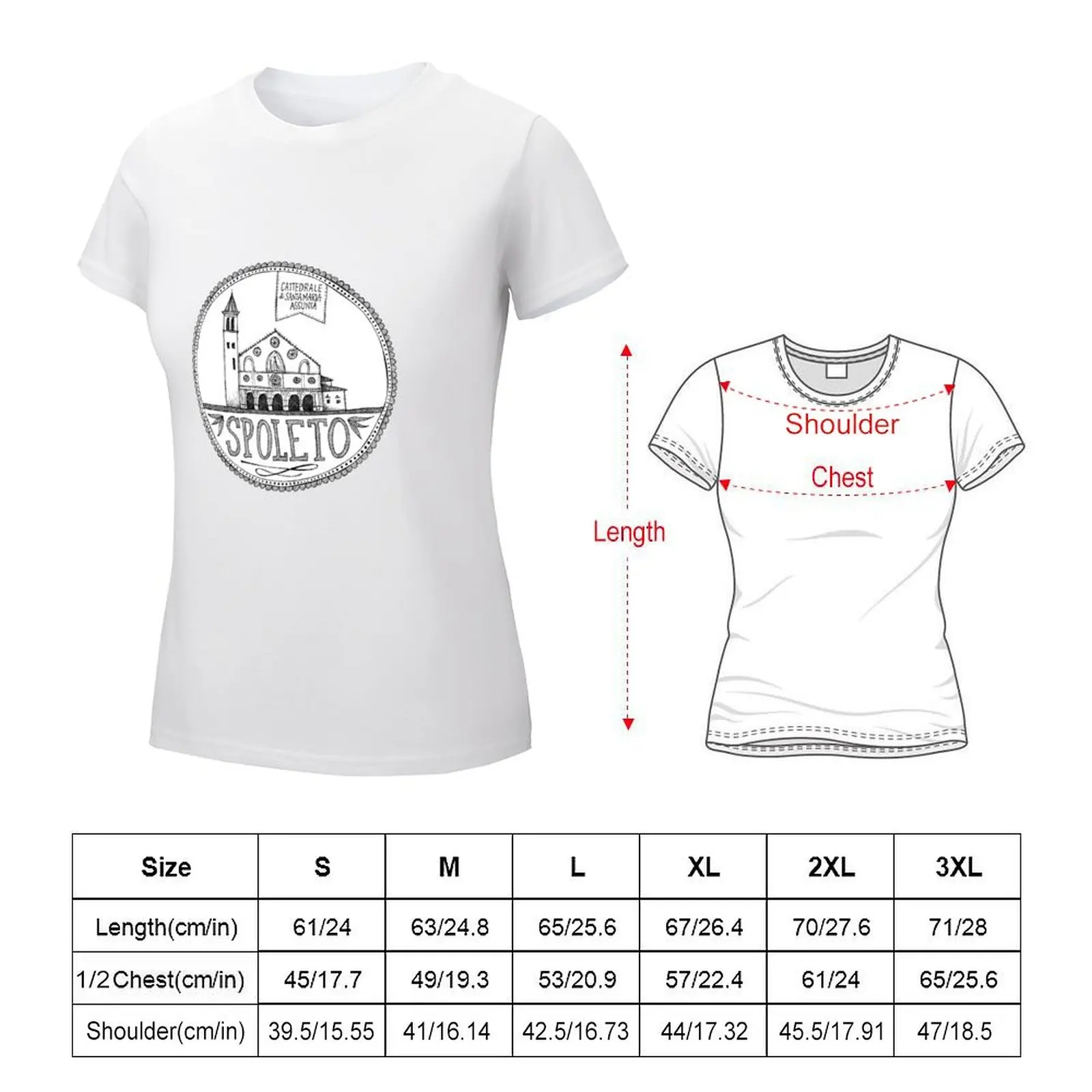 Cattedrale di Santa Maria Assunta, Spoleto T-shirt kawaii clothes lady clothes Women's t-shirt