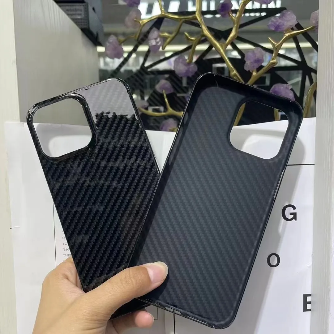 Carbon Fiber Case for IPhone 13/14/15 Pro Max Case Aramid Fiber Cover Materials Ultra-thin for IPhone15 Phone Cover Case