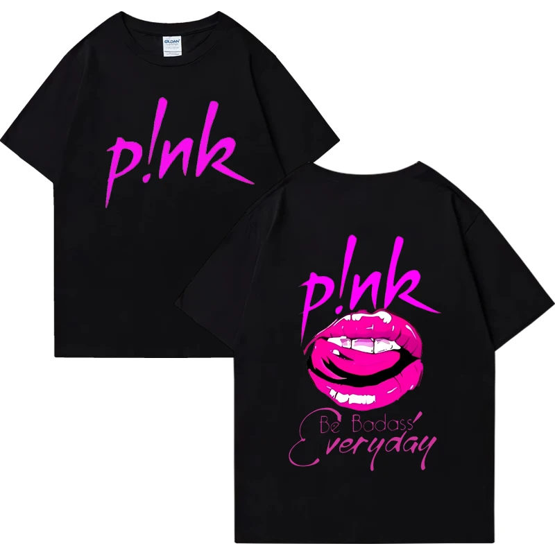 

Hot Singer P!Nk Pink Summer Carnival 2024 Tour T-Shirts Unisex Oversized Pure Cotton short sleeve t-shirt Men Women Funny Tops