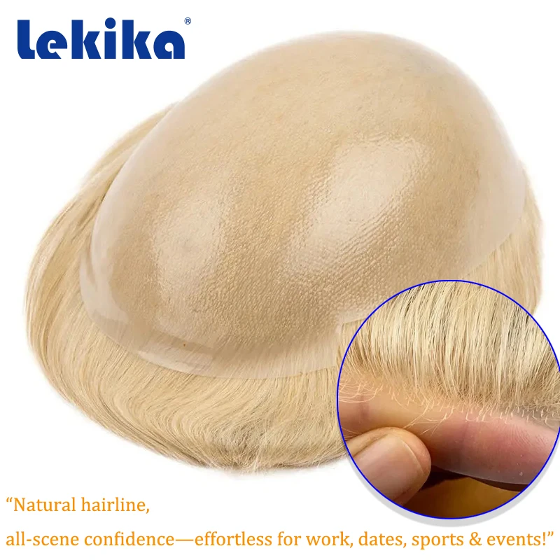 شعر مستعار أشقر للنساء 0.08 مللي متر بولي خصلات الشعر المستعار الإنسان مزدوجة معقود 100% خصلات الشعر المستعار الإنسان الشعر الطويل المرأة الشعرية الاصطناعية