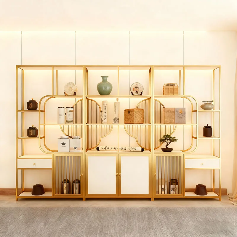 Shelf Office Bookshelf Partition Cabinet Tea Display Cabinet Tea Cabinet Bogu Rack