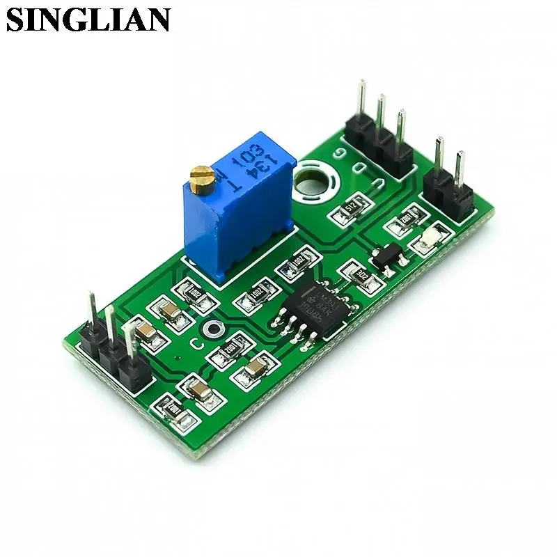 LM393 Voltage Comparator Module Adjustable Precision Signal Waveform Shaping High Level Dual Output LED Indication