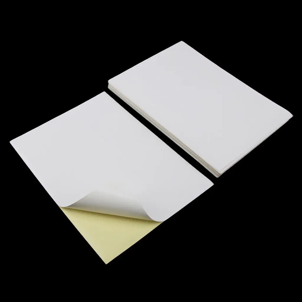 100 Sheets of Self Sticker Printer Papers Label Personalization