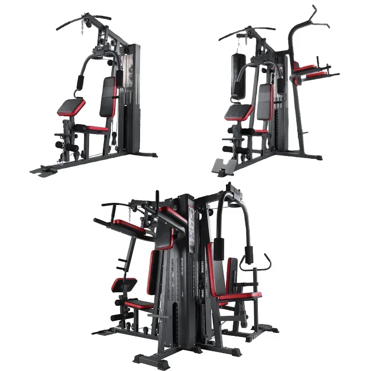 Home Gym Exercise Equipment One Three and 5 Station Integrated Trainer Mutli Function Station