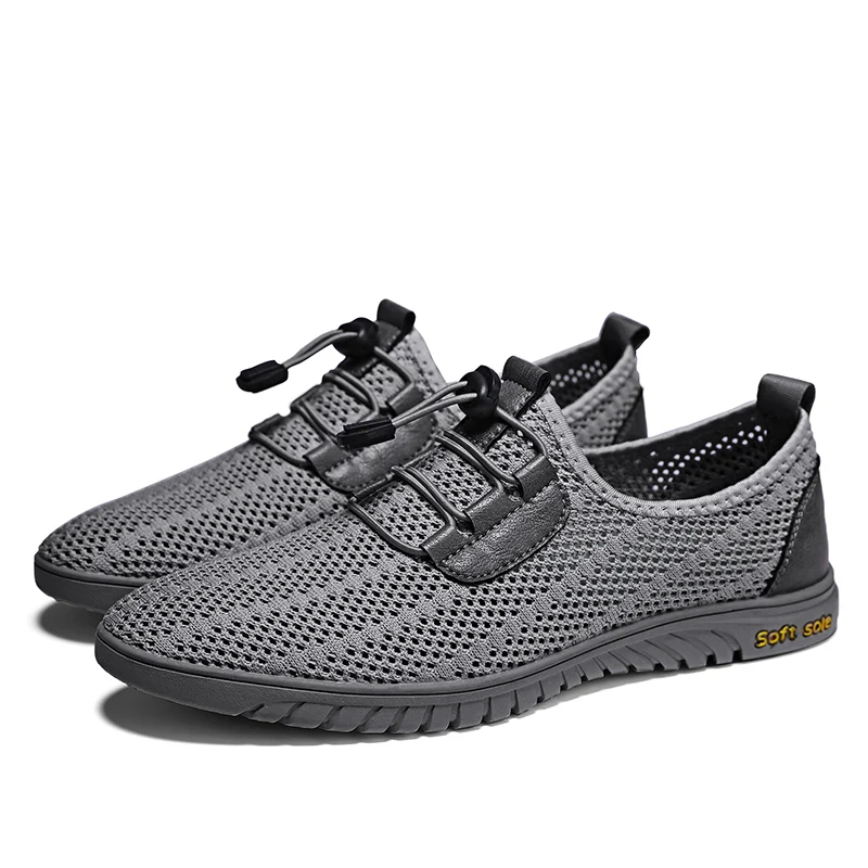 Summer Breathable Casual Men Shoes Business Mesh Dress Shoes Men Sneakers Soft Flats Hot Sale Summer Casual Shoes Moccasins