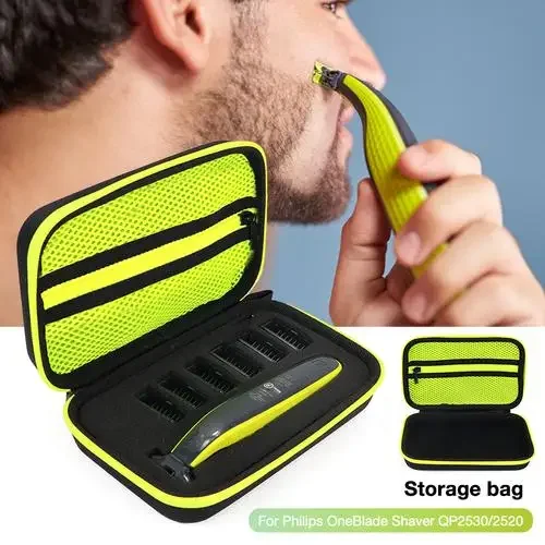 Waterproof and Dust-proof Shaver Bag Organizer, Compatible for Philips Oneblade, QP2520, 90/70, QP2630, QP2530