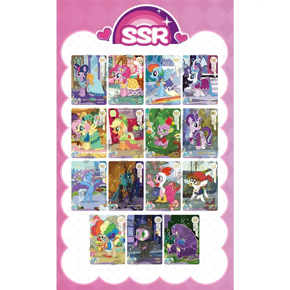 Kayou My Little Pony Collection Card For Child Fantasy Magic Animation Fluttershy Rarity Applejack Limited Game Card Kids Gifts