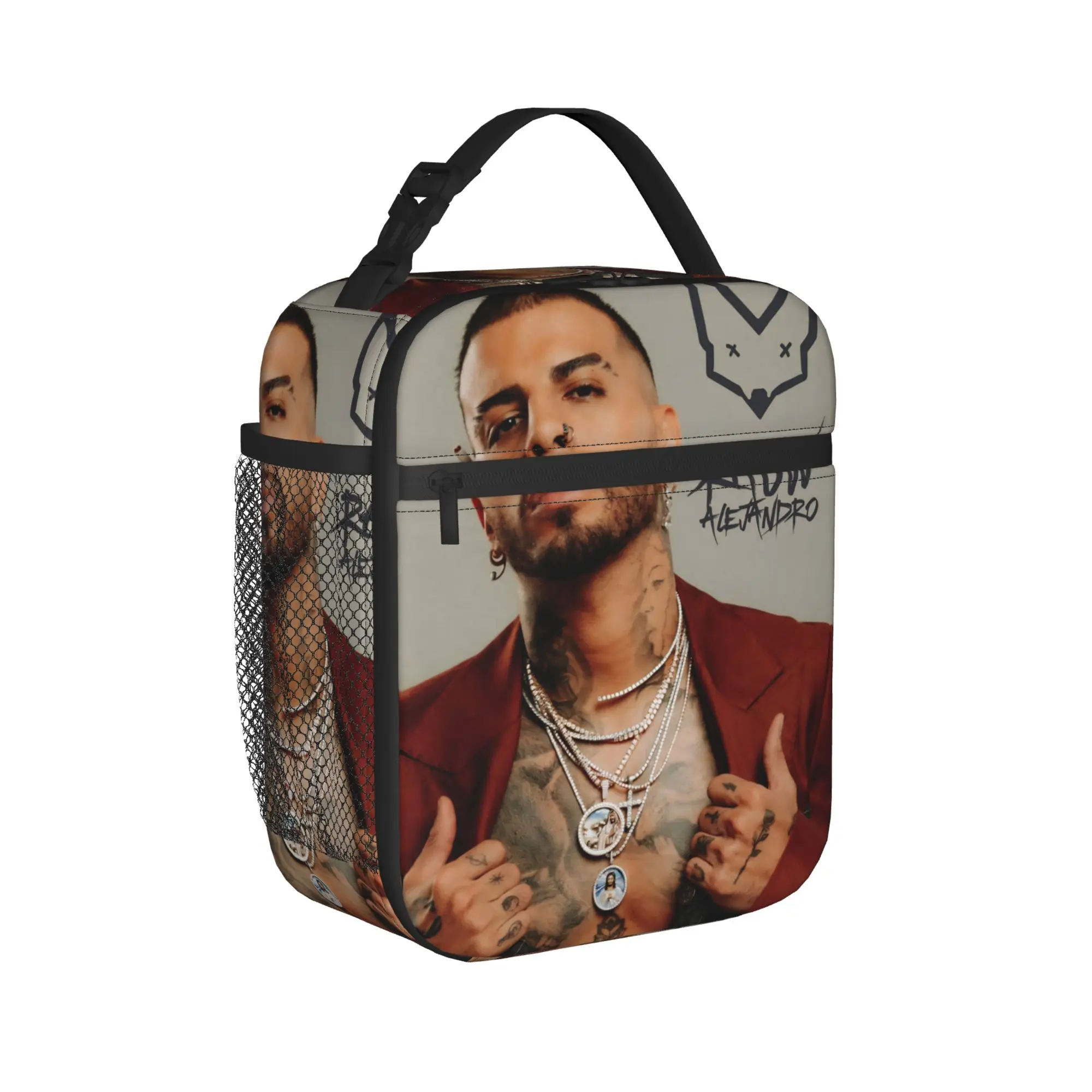 Rauw Alejandro Singer Rapper Insulated Lunch Bags for Men Women  Food Container Leakproof Thermal Cooler Lunch Boxes For School