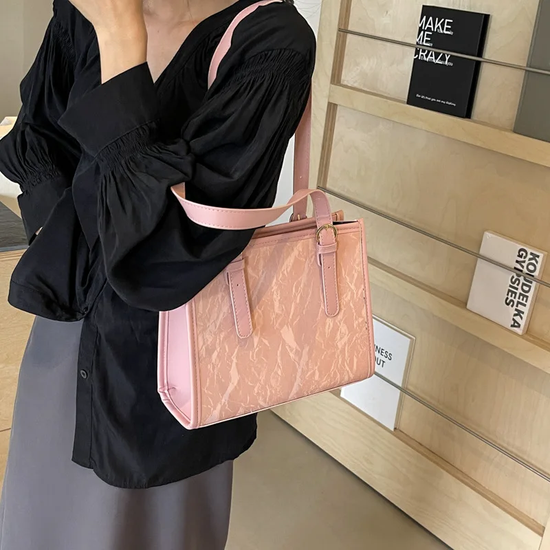 Casual All-match Large Capacity Tote Bag Ladies 2024 New Summer Commuter Handbag Simple Shoulder Bags