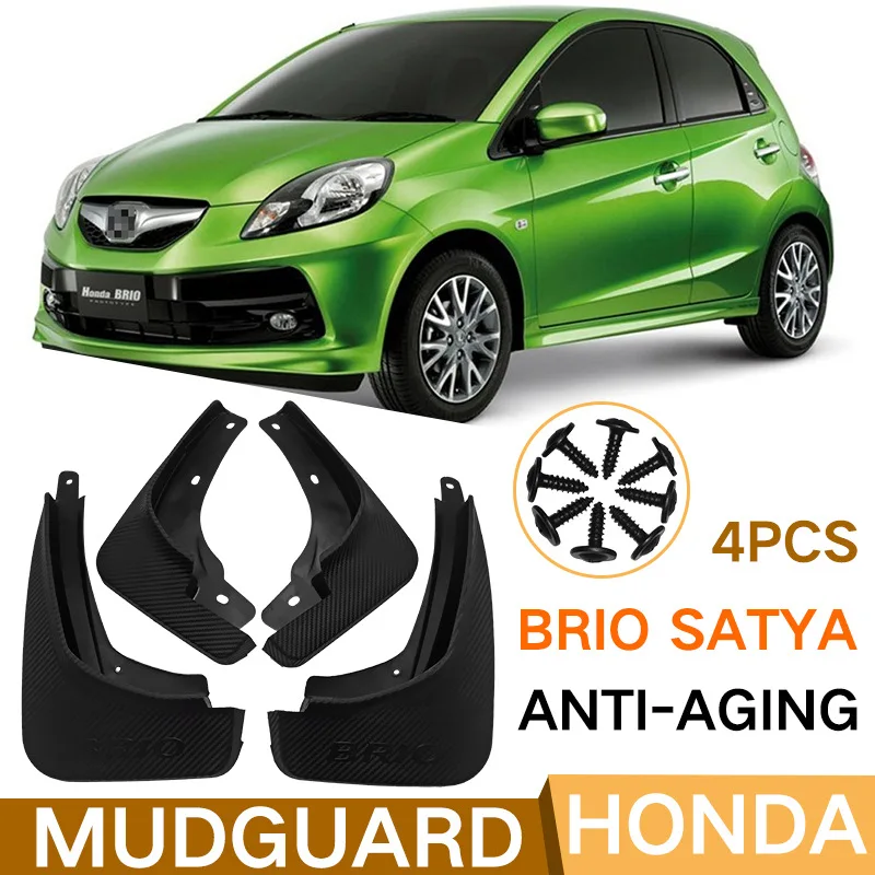 

For Honda Brio Satya 2018 black car mudguard Reduce dust Resist tire dirt car accessories tools