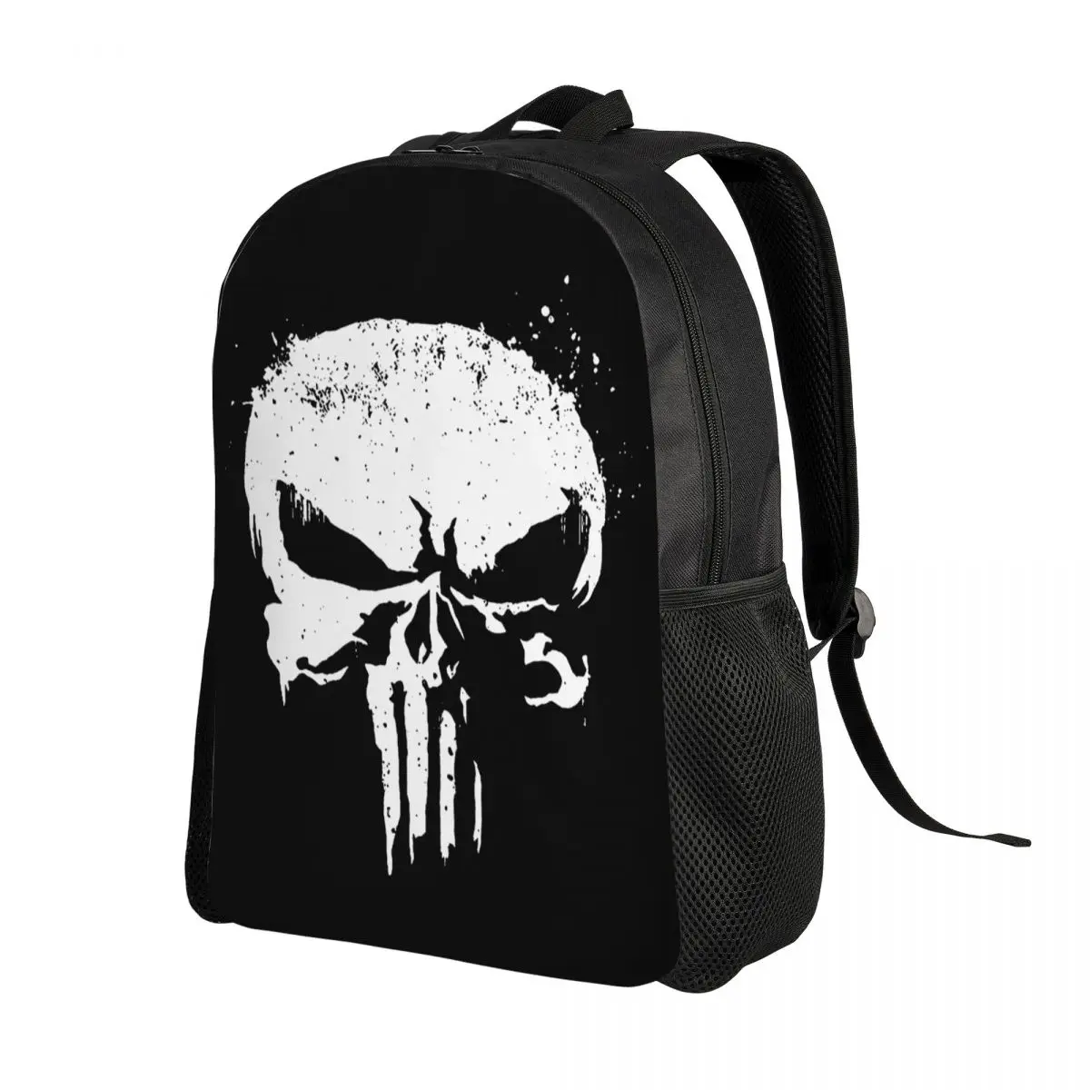 Custom Superhero Travel Backpack Women Men School Laptop Bookbag Punisher Skull College Student Daypack Bags