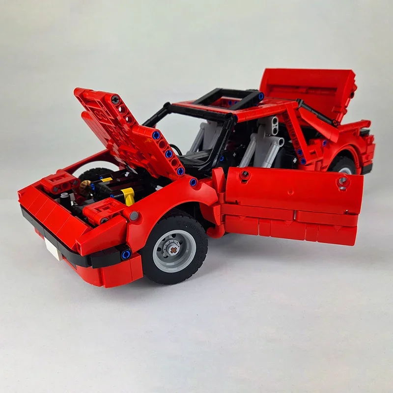 Moc Building Blocks Super red sedan sports car racing MR2 Technology Modular Bricks Model Gifts Christma Toys DIY Sets Assembly！