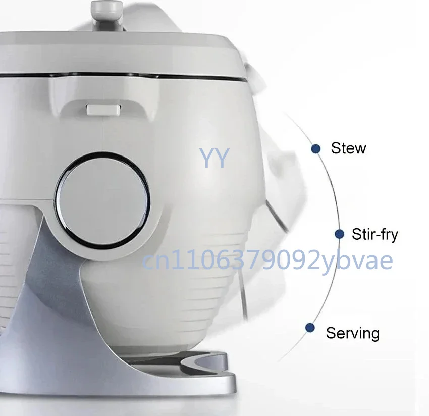 Máquina de Cocinar Rotatoria Automática de 220V, Wok Eléctrico Multifuncional Antiadherente para Cocinar Arroz