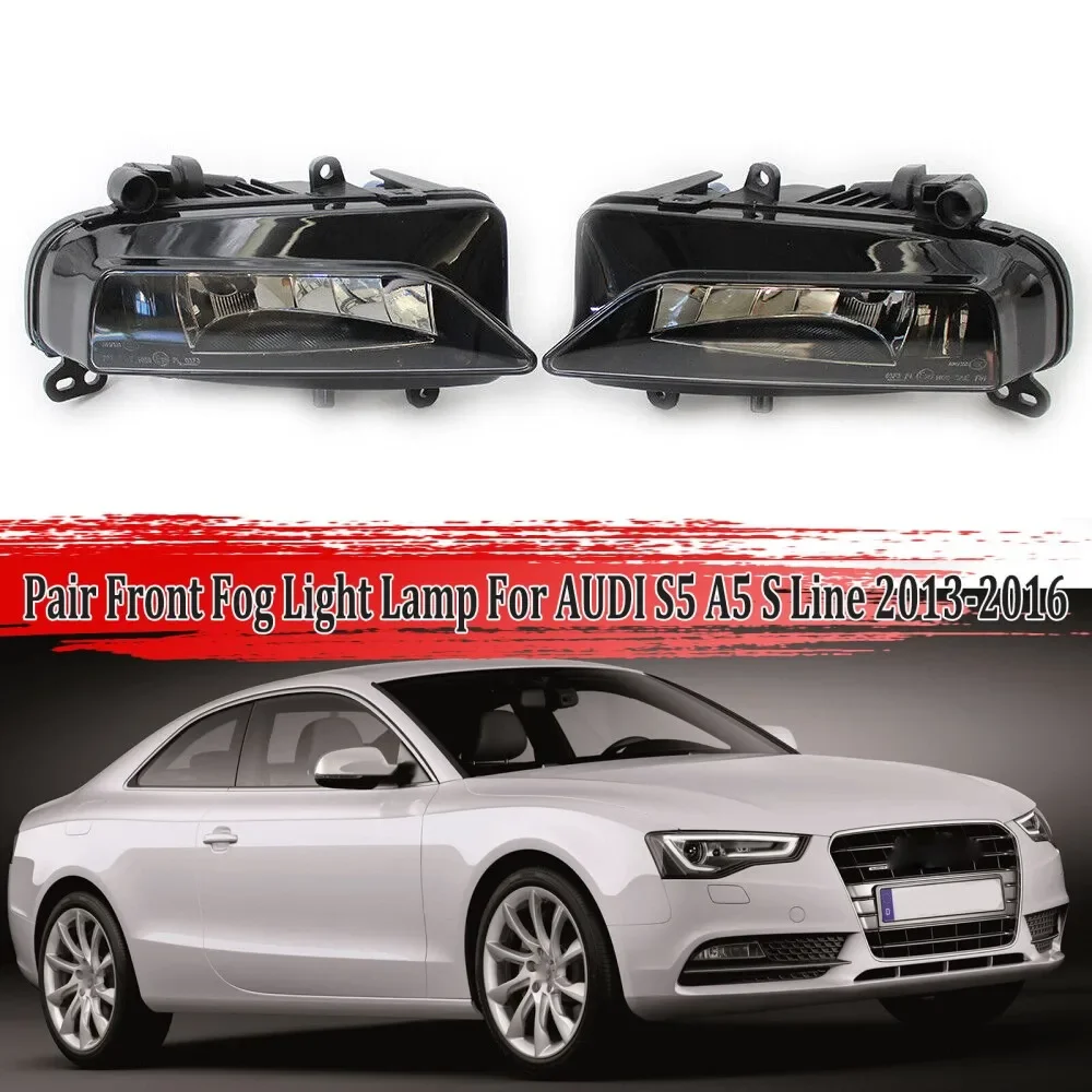 

OEM: 8T0941699G 8T0 941 700G Левый и правый передний фонарь автомобиля Галогенная противотуманная фара Прозрачные белые лезвия для AUDI A5 S-Line S5 2013 2014 ~2016