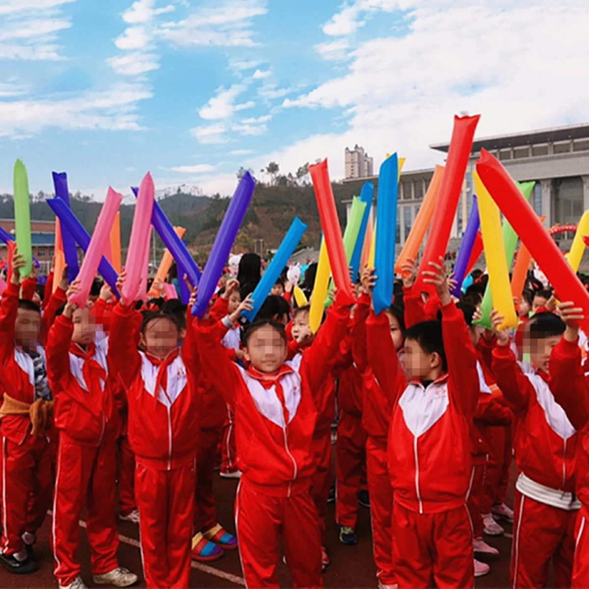 

100 Pcs PVC Cheer Sticks Self Sealing Noisemakers Sticks Noisemakers for Events Parties Promotion Bang Together