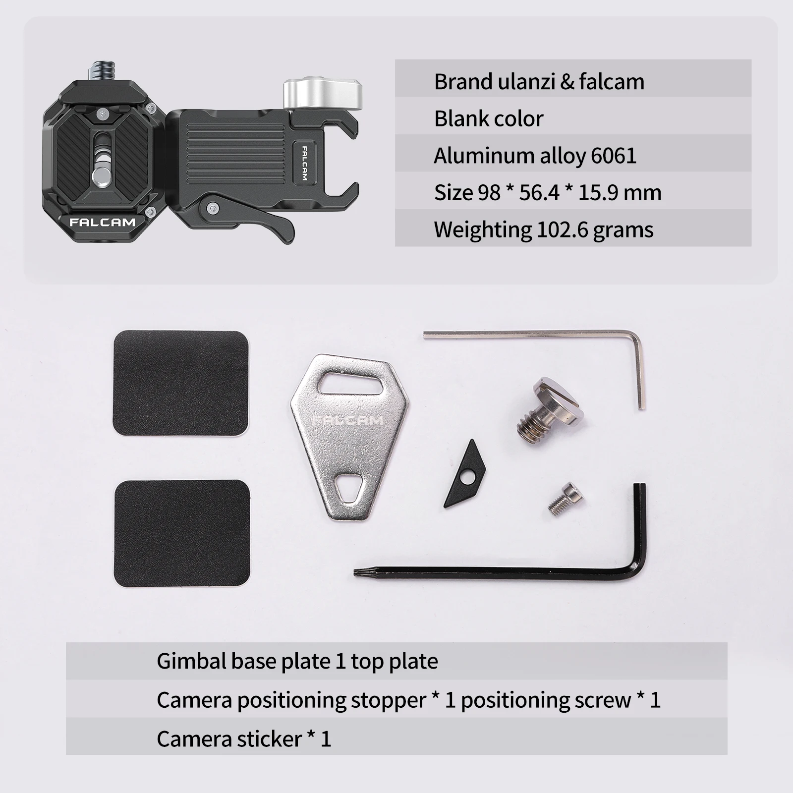 Ulanzi falcam f38 placa de liberação rápida para zhiyun m3 dslr câmera estabilizador cardan acessórios