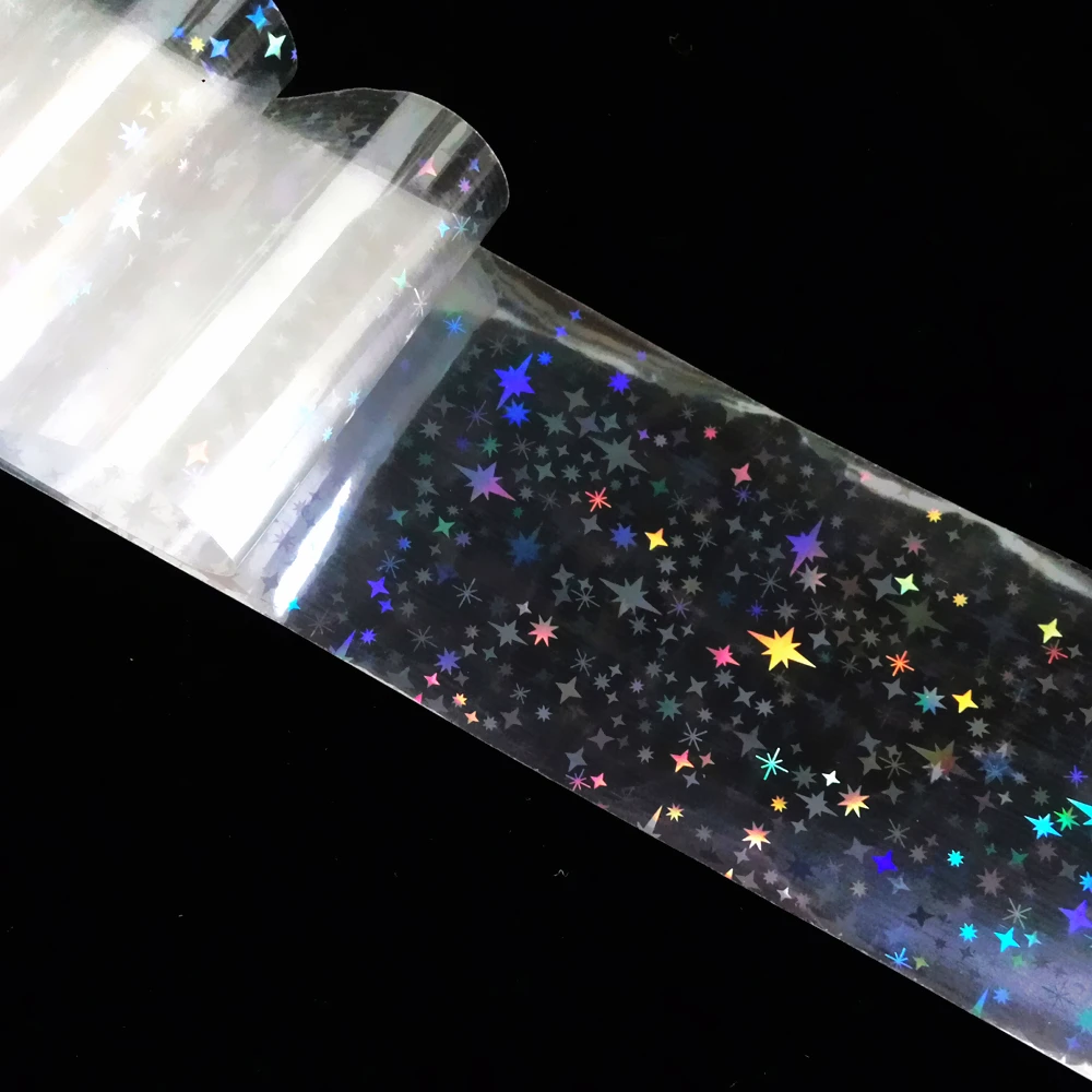 100x4cm Holographische Nagel Aufkleber Für Design DIY Nail art Transfer Folien Laser Gebrochenes Glas Aufkleber Maniküre film