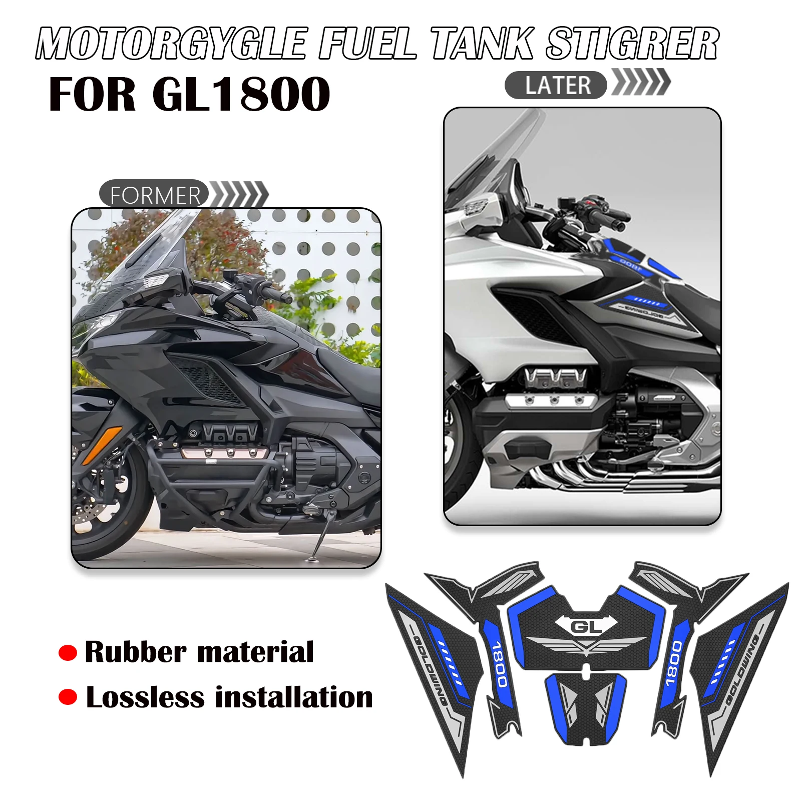 

NEW Motorcycle Fuel Tank Cap Sticker Pad Fuel Tank Cap Anti-slip Protection Pad FOR Honda Gold Wing GL1800 GL 1800 2018-2025
