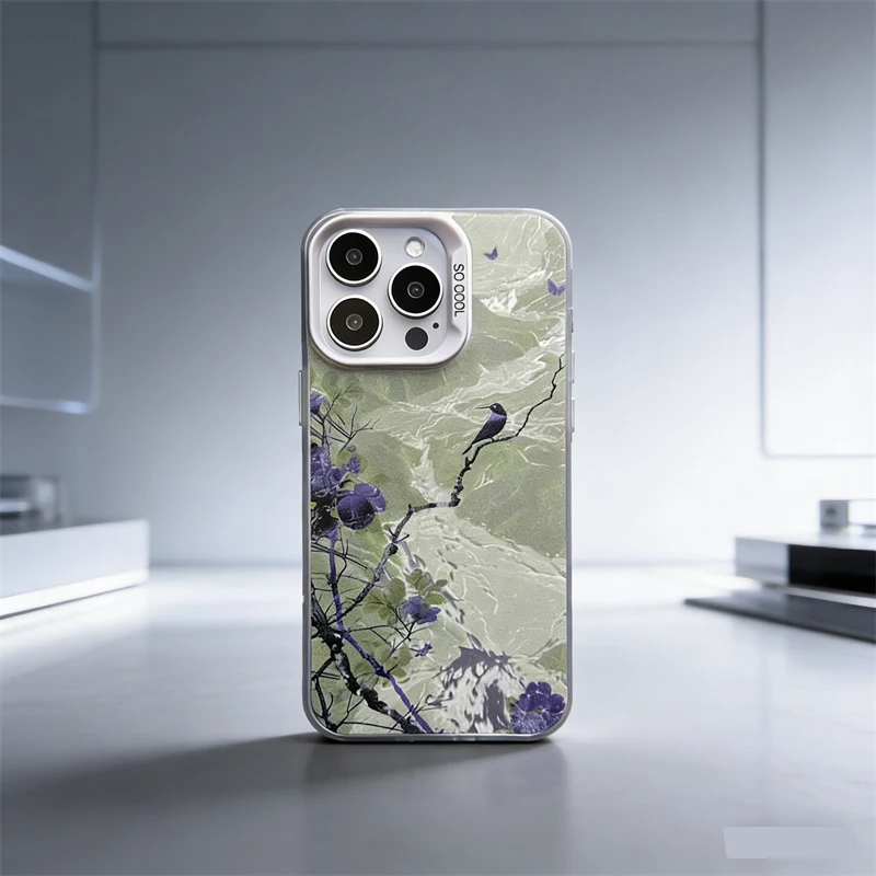 Für Apple iPhone 17 Pro Max 17e Hülle „Frühling Blick auf die Bergsäule“ – Sprühbeschichtete Rückabdeckung für iPhone 17e 16 15 14