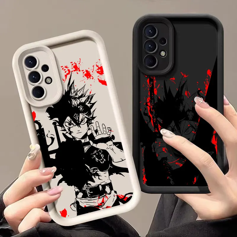 Funda de Anime Black Clover Asta para Samsung Galaxy A27 A57 A56 5G A37 A36 A17 A07 A26 A16 A06 A55 A52 A14 A73 A34, Carcasa Suave
