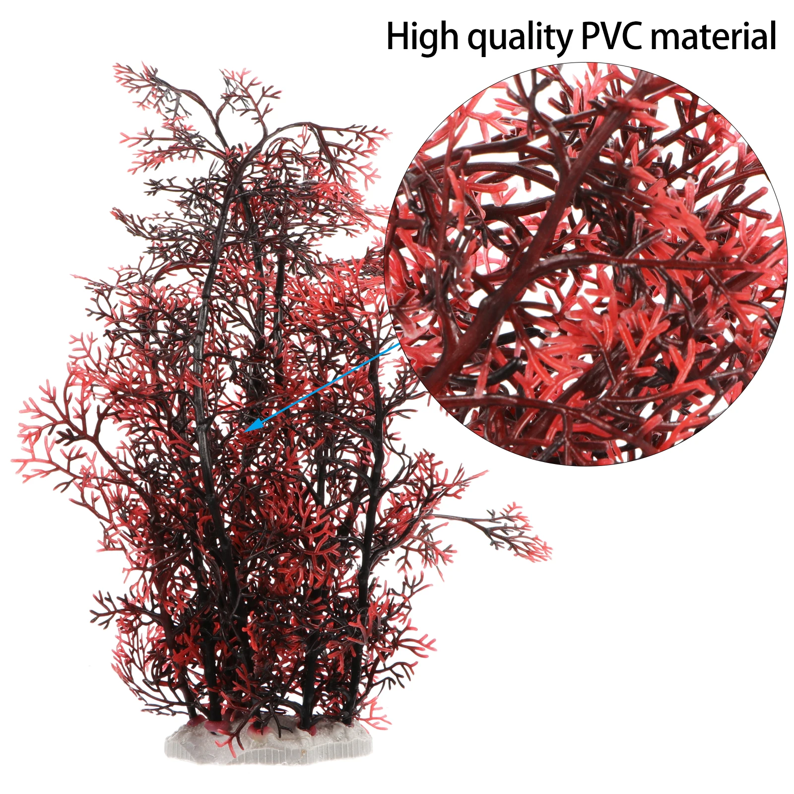 

2Pcs Simulation Coral Tree PVC Ceramic Realistic Fish Tank Decor Artificial Plants Aquarium Pet Shelter Underwater Decorations