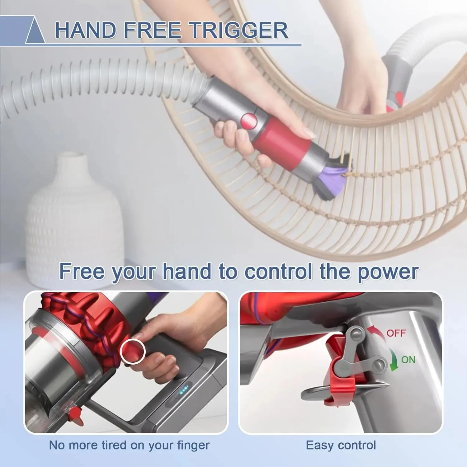 For Dyson V7 V8 V10 V11 V15 Vacuum Cleaner Attachment, Scratch-free Dusting Brush  Flexible Extension Hose Replacement Parts