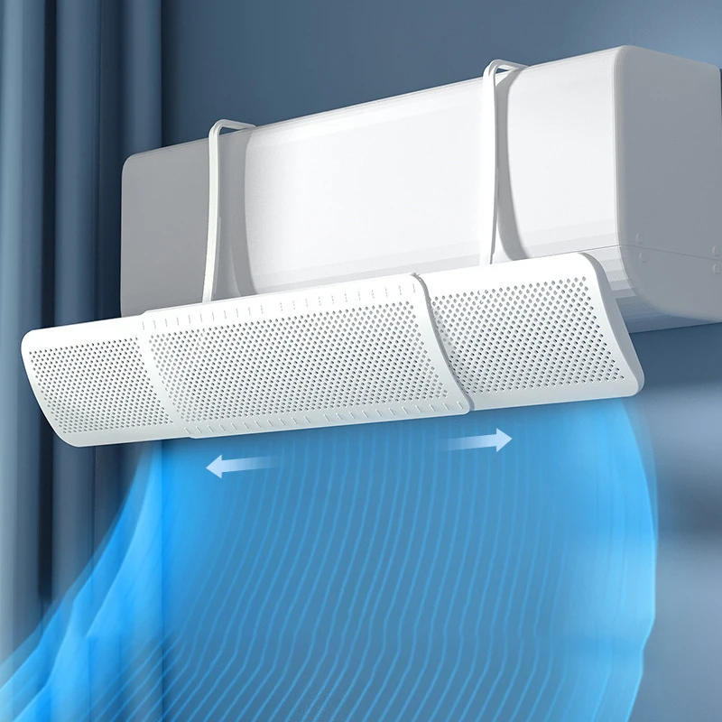 Hindari Pukulan Deflektor Angin Saluran Tiup Lurus Pelindung Angin AC Terpasang Di Dinding Deflektor Angin Universal Terukur