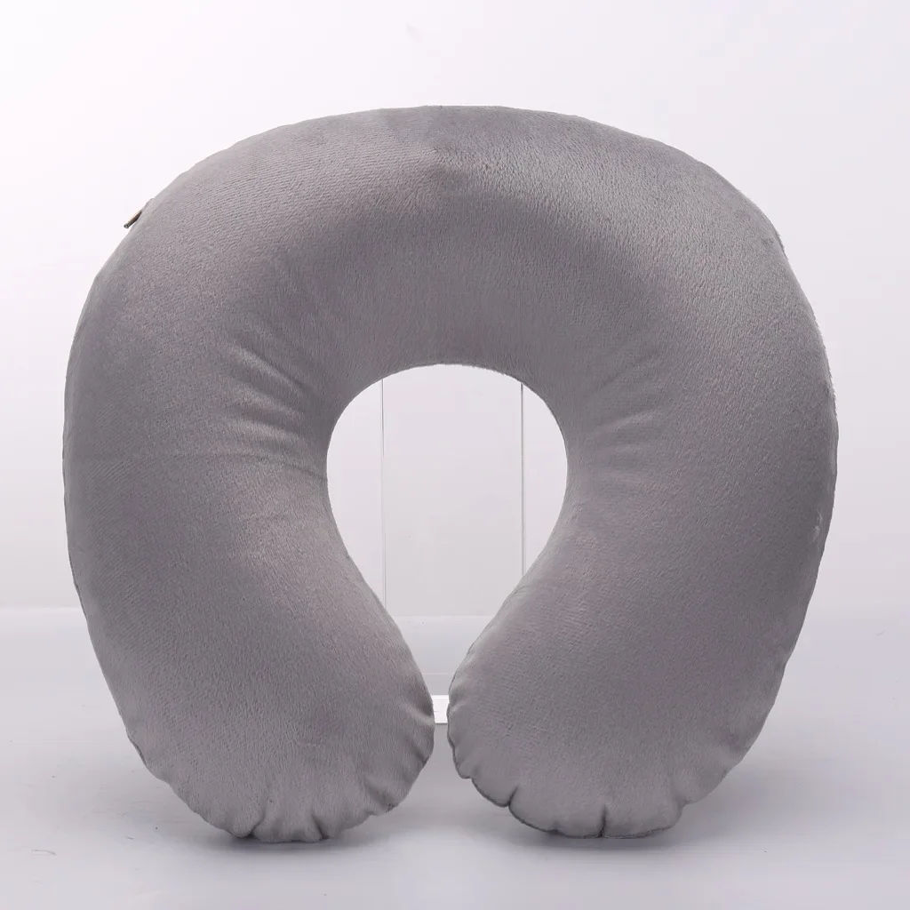 

1PC New U Shaped Travel Pillow Car Air Flight Inflatable Pillows Neck Support Headrest Cushion Soft Nursing Cushion Black