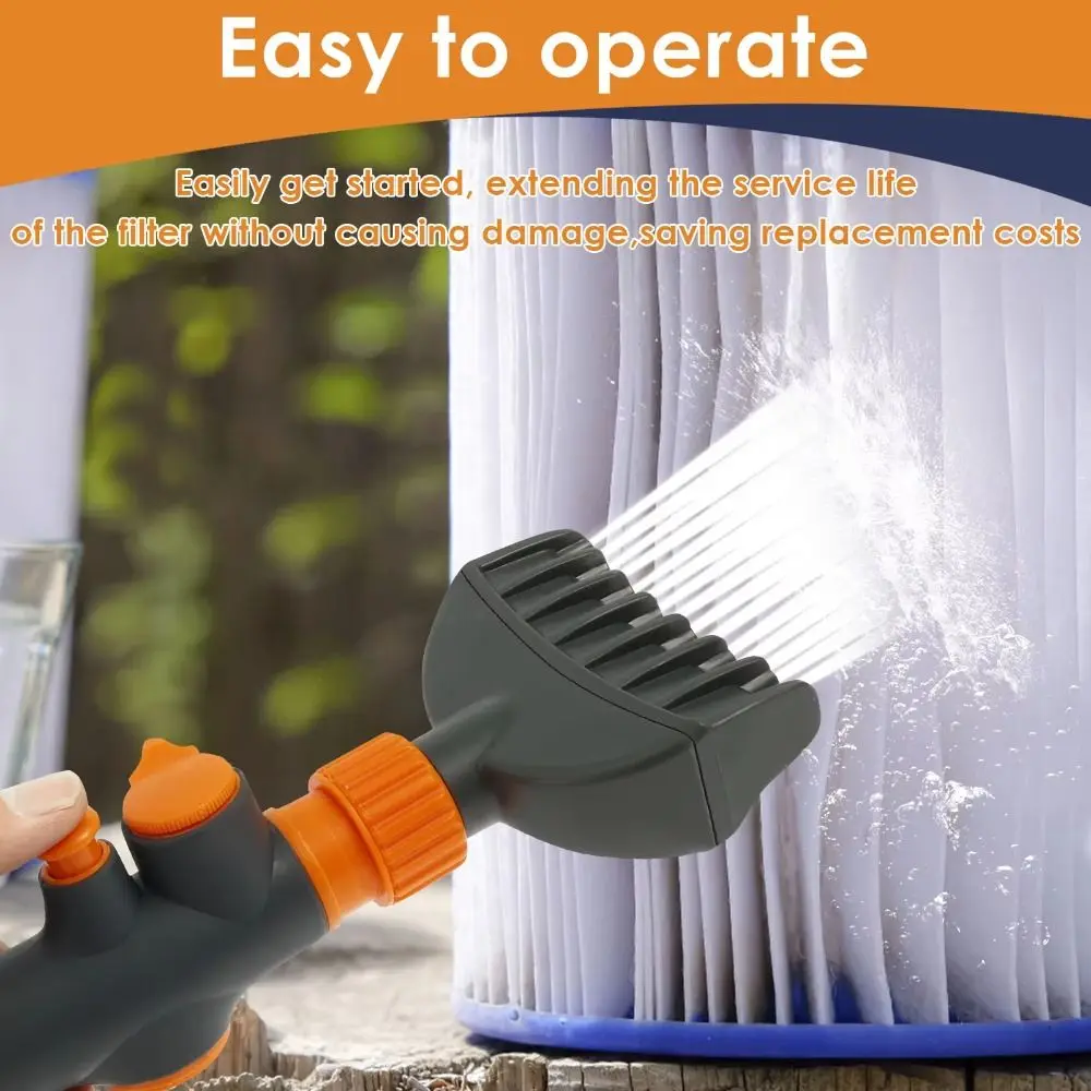 منظف خرطوشة حمام السباحة البلاستيكي يزيل الحطام، فلتر سبا متعدد الوظائف، فرشاة تنظيف محمولة باليد، فرشاة تنظيف لمرشح حوض الاستحمام الساخن