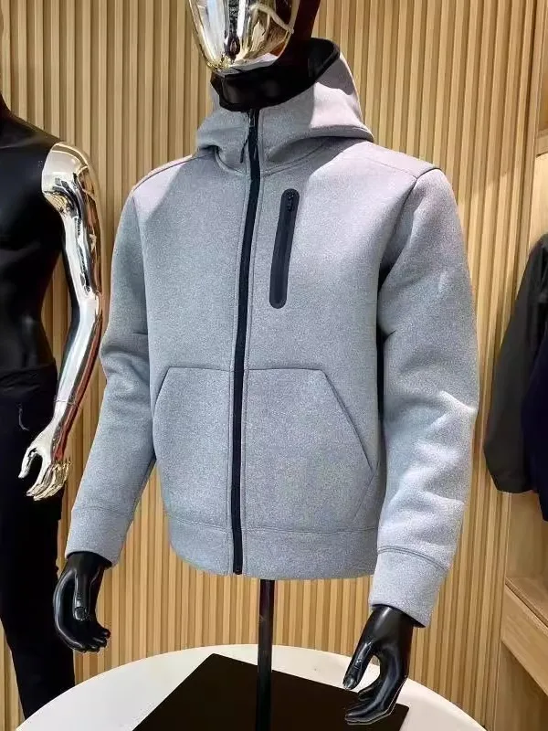 

Мужская толстовка-кардиган на молнии для активного отдыха, модная повседневная кофта с воздушной прослойкой, осенне-зимняя новинка