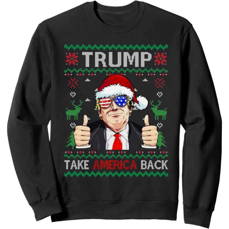 

2024 Santa Trump America Back Trump Ugly Christmas Sweater Sweatshirt