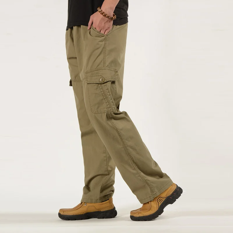 

2023 Men Pants Large size Big 6XL Plus 's Cargo Trousers For Sports Military Style Jogger Male