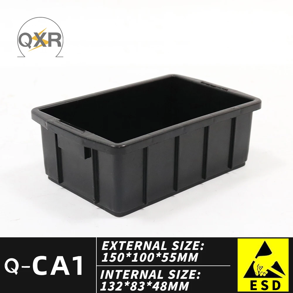 Коробка-для-esd-компонентов-q-ca1-150x100x55-мм-черная-маленькая-без-крышки-антистатическая-для-хранения-компонентов
