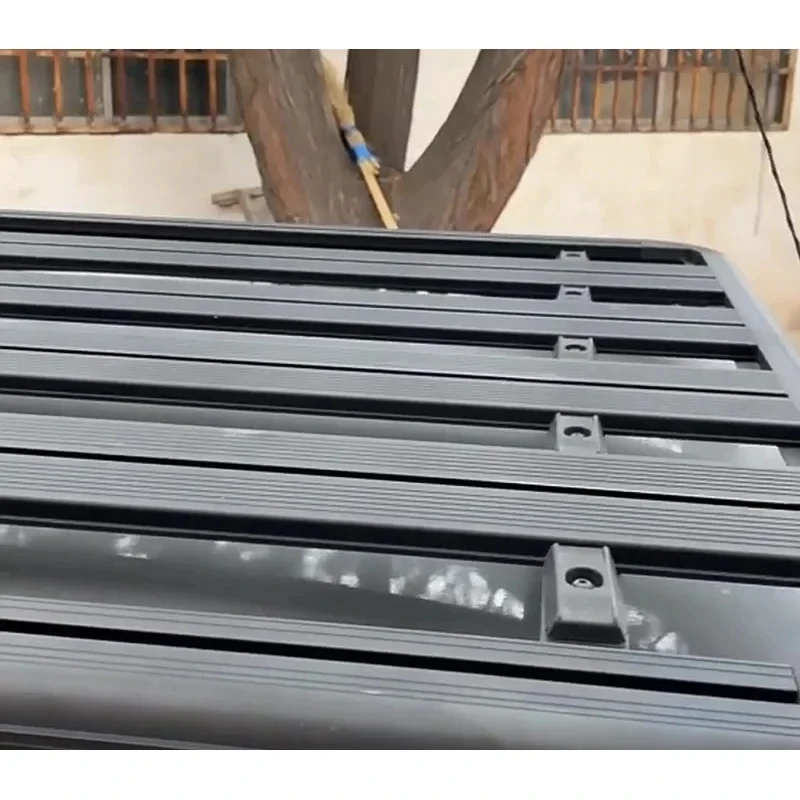 High-quality New Carbon Black Aluminum Alloy Roof Lage Rack 100kg+ Load Capacity Rooftop Mount 40KG 225x130x6cm