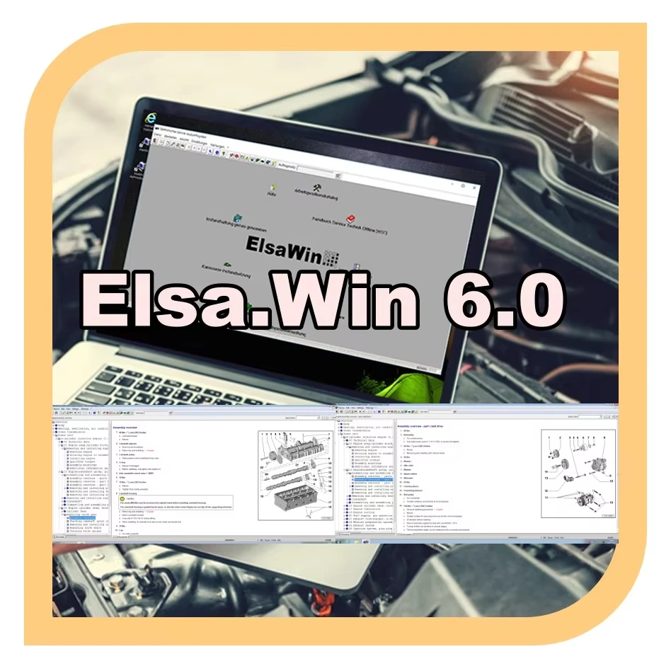 أحدث Etka 8.3 مع كتالوج أجزاء إلكترونية لمجموعة برامج الصيانة ELSAWIN 6.0، مناسب لـ V/W+AU/DI+SE/AT+SKO/D #2