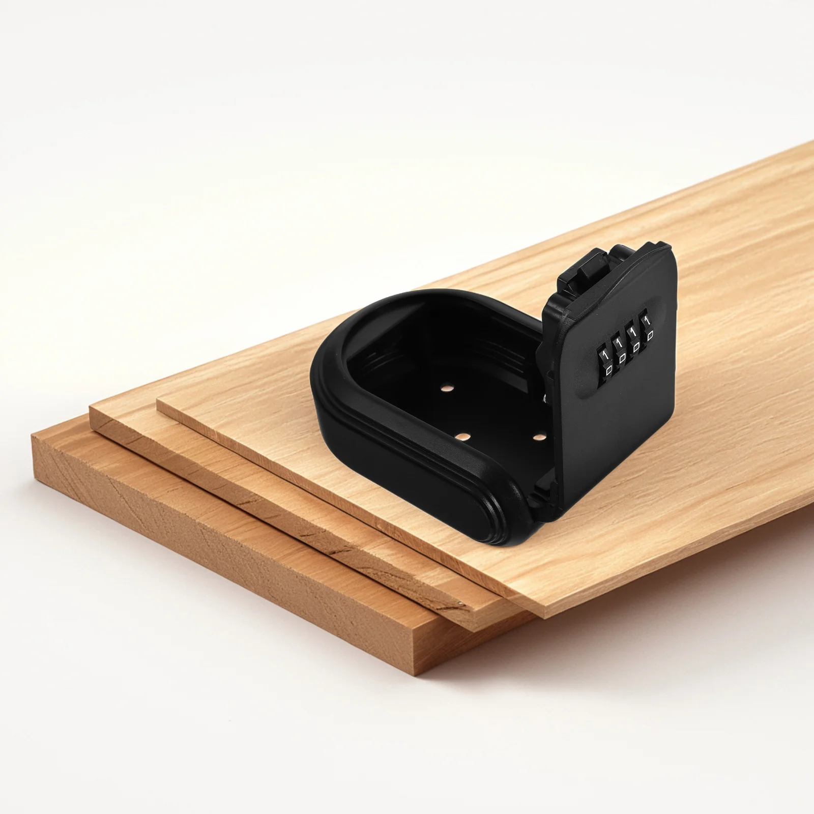 مجموعة اقفال الصناديق الرئيسية السوداء ABS الحائط مفتاح تخزين الأمن آمن للاستخدام المنزلي مكتب السيارة في الهواء الطلق #2