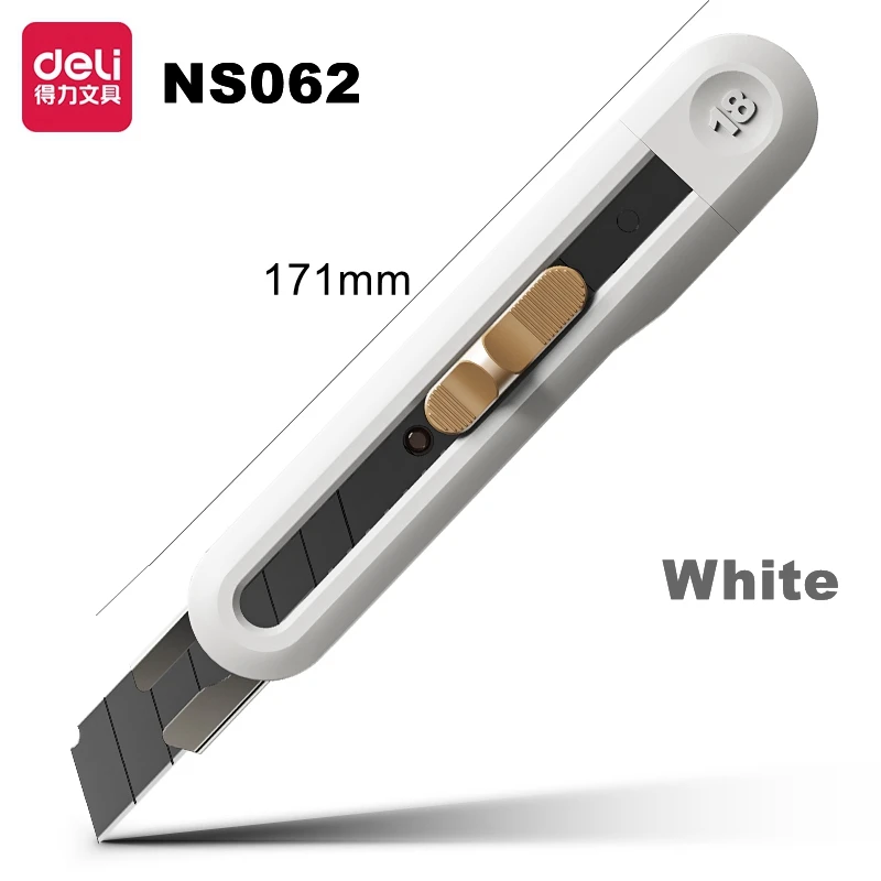 Deli Nusign NS062 Large Size Utility Knife 18mm Blade Art Fashion Office House Essential Knife