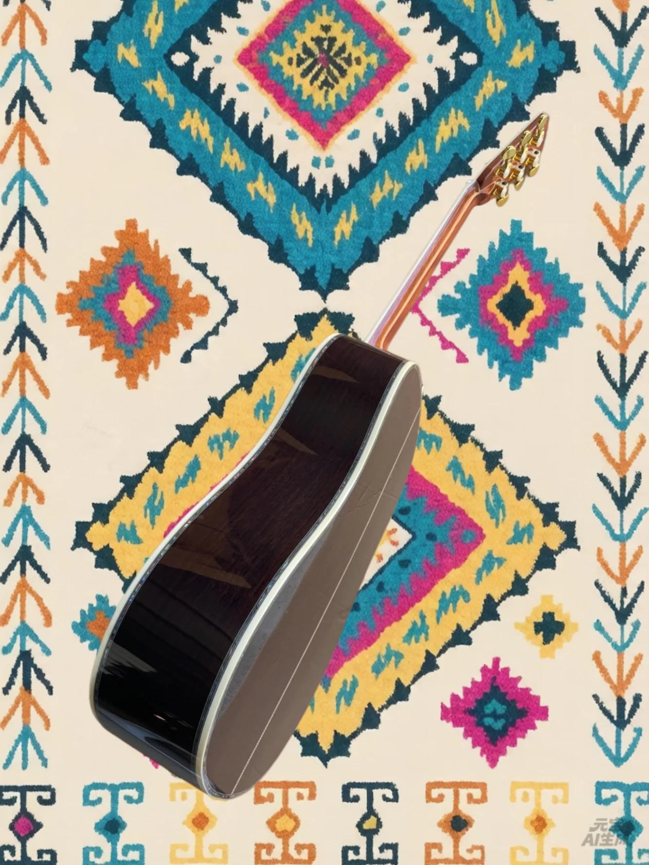 41 inch acoustic guitar, folk guitar,maple solid wood, back side plywood, mother shell inlaid fingerboard, , golden tun
