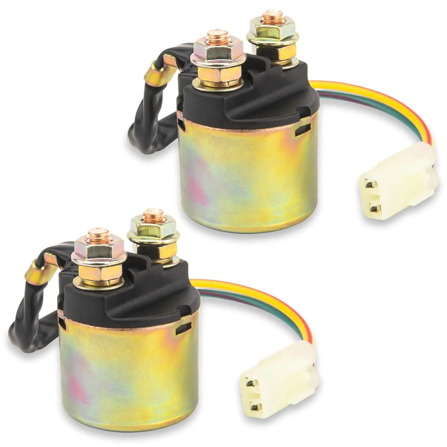2pcs Starter Solenoid Relay Compatible for Honda TRX90 TRX300 TRX350 TRX400 TRX420 TRX680 Fourtrax Rancher Foreman 35850-HM7-000