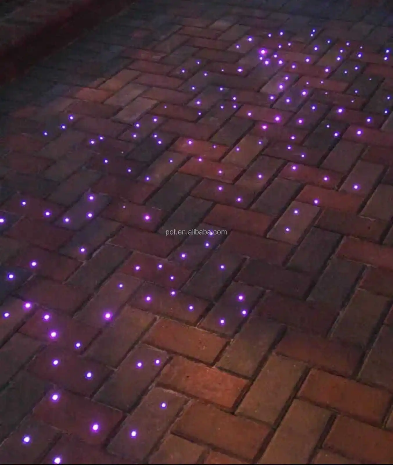 Outdoor LED Fiber Optic Ground Floor Lights - Decorative Brick Pathway Lighting for Gardens & Walkways